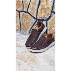 HON'S Nubuk Deri Erkek Ayakkabı Günlük Casual kahverengi Poli taban